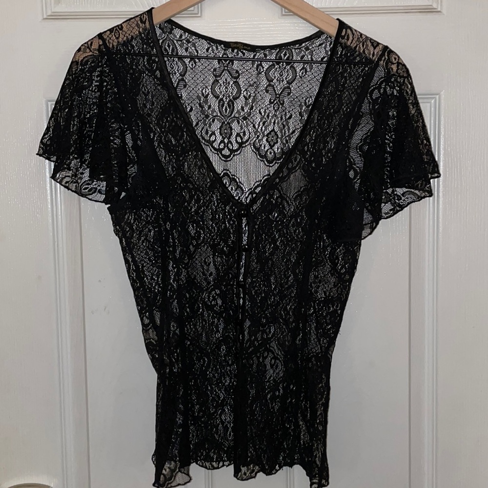 Black lace top